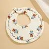 Round Six-Layer Bib-Blue Bear