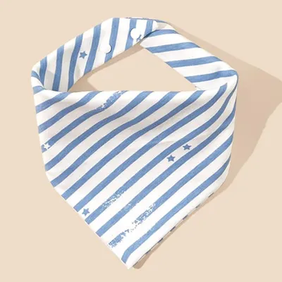 Kids Baby Fashion Cute Pure Cotton Cartoon Printed Triangle Bib