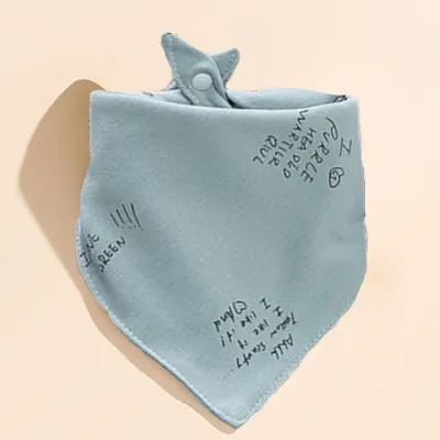 Kids Baby Fashion Cute Pure Cotton Cartoon Printed Triangle Bib