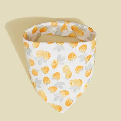 Kids Baby Fashion Cute Pure Cotton Cartoon Printed Triangle Bib
