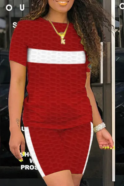 Plus Size Summer Women Cozy Casual Sports T-Shirt Shorts Two-Piece Set