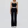 3129 Vest 3129-2 Wide Leg Flared Pants-Premium Black