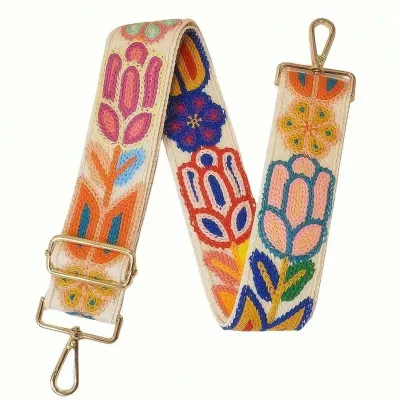 Fashion Casual Boho Multicolor Thickened Embroidered Strap Bag Accessories