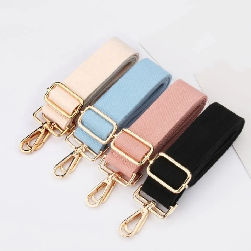 Fashion Simple Solid Color Wide Strap Bag Accessories