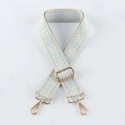 Fashion Multicolor 3.8cm Jacquard Canvas Wide Strap Bag Accessories