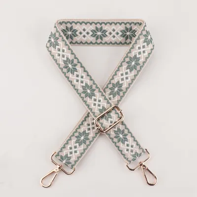 Fashion Multicolor 3.8cm Jacquard Canvas Wide Strap Bag Accessories