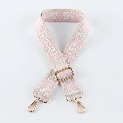 Fashion Multicolor 3.8cm Jacquard Canvas Wide Strap Bag Accessories