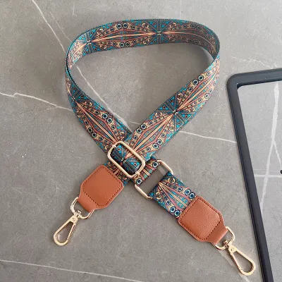 Fashion Woven Printed Adjustable Wide Strap Bag Accessories