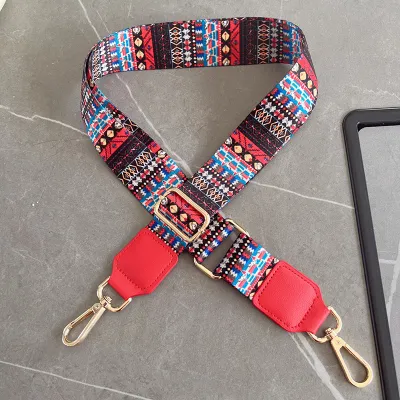 Fashion Woven Printed Adjustable Wide Strap Bag Accessories