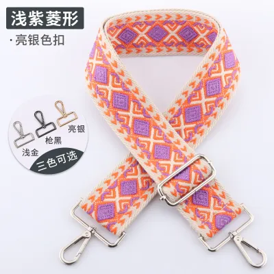 Fashion 5cm Woven Printed Adjustable Canvas Strap Bag Accessories