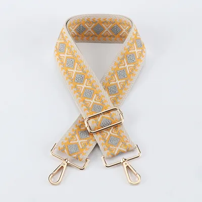 Fashion 5cm Woven Printed Adjustable Canvas Strap Bag Accessories