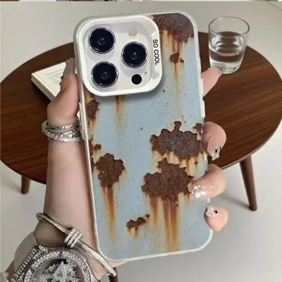 Retro Rusty Hard Shell Phone Case for Apple