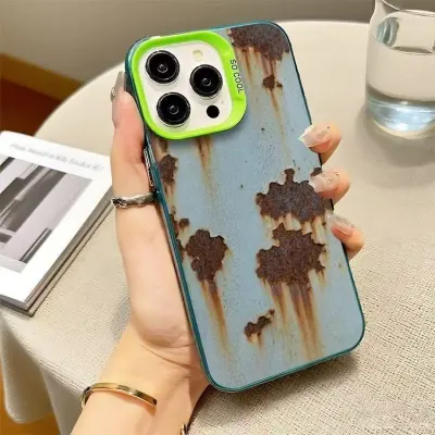 Retro Rusty Hard Shell Phone Case for Apple