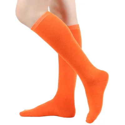 Women Fashion Three Bar Striped Mid-Tube Calf Socks