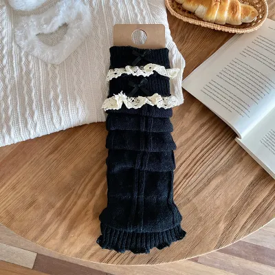 Women's Lace Bowknot Leg Socks Mid-Calf