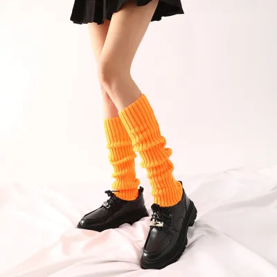 Women Fashion Autumn Winter Multicolor Knitted Thick Leg Sleeve Socks