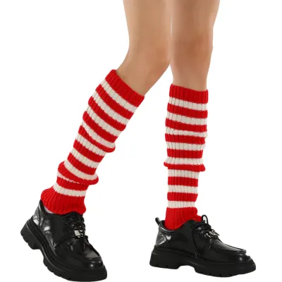 Women Fashion Autumn Winter Multicolor Knitted Thick Leg Sleeve Socks