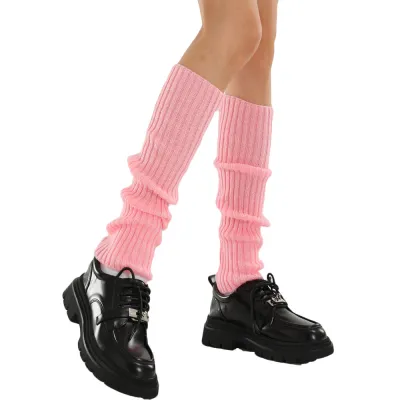 Women Fashion Autumn Winter Multicolor Knitted Thick Leg Sleeve Socks