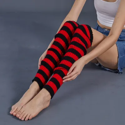 Women Fashion Autumn Winter Multicolor Knitted Thick Leg Sleeve Socks