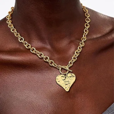 Fashion Clover Floral Copper Pendant Necklace 15.6G