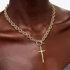 Hammered Cross-Necklace