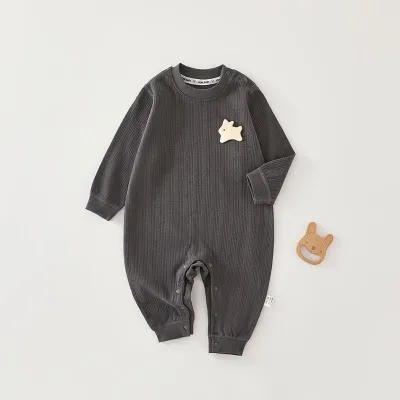 Kids Baby Boys Girls Floral Cotton Long Sleeve Bodysuit Unisex Pullover