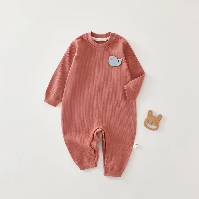 Kids Baby Boys Girls Floral Cotton Long Sleeve Bodysuit Unisex Pullover