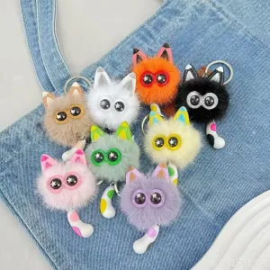 Fashion Cute Plush Kitty Bag Pendant Keychain