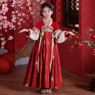 Girls Retro New Year Chinese Style Clothes
