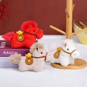 Horse Mascot Plush Toy Chinese New Year Gift Unisex Soft Plush Doll PP Cotton