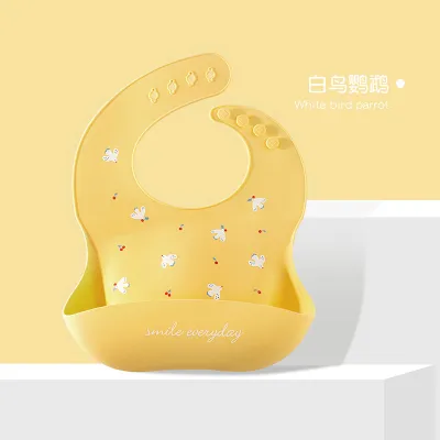 Baby Cute Cartoon Print Food Grade Silicone Burp Cloth