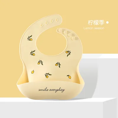 Baby Cute Cartoon Print Food Grade Silicone Burp Cloth