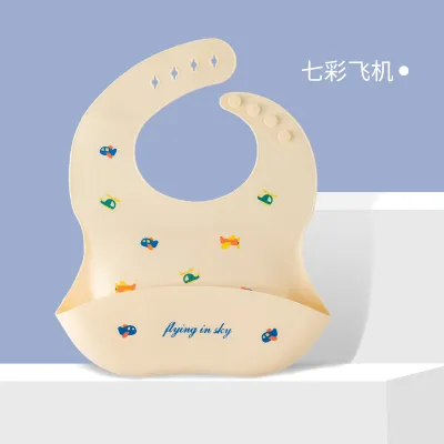 Baby Cute Cartoon Print Food Grade Silicone Burp Cloth