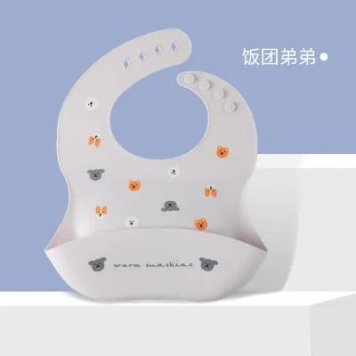 Baby Cute Cartoon Print Food Grade Silicone Burp Cloth