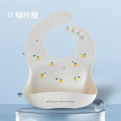 Baby Cute Cartoon Print Food Grade Silicone Burp Cloth