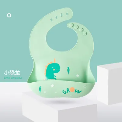 Baby Cute Cartoon Print Food Grade Silicone Burp Cloth