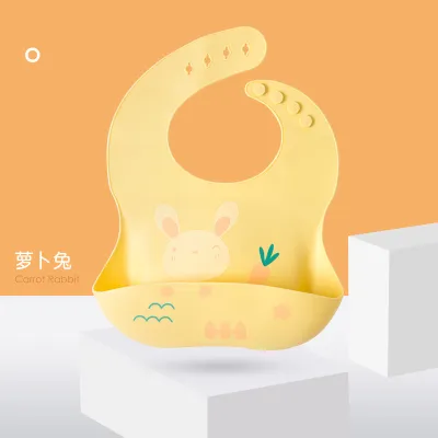Baby Cute Cartoon Print Food Grade Silicone Burp Cloth
