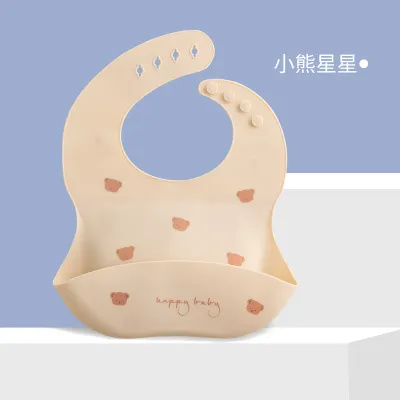 Baby Cute Cartoon Print Food Grade Silicone Burp Cloth