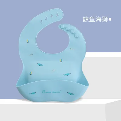 Baby Cute Cartoon Print Food Grade Silicone Burp Cloth