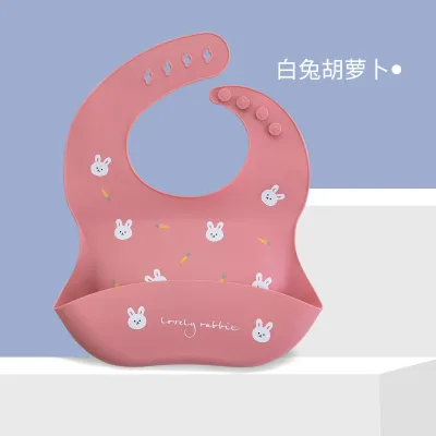 Baby Cute Cartoon Print Food Grade Silicone Burp Cloth