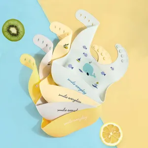 Baby Cute Cartoon Print Food Grade Silicone Burp Cloth