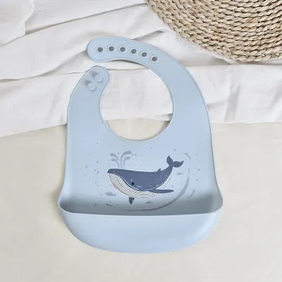 Baby Cute Print Silicone Burp Cloth Neutral Food Grade Silicone Cartoon Pattern
