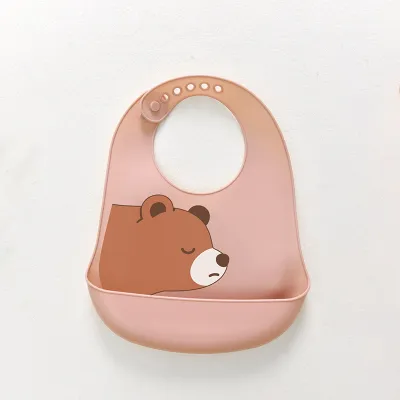Baby Cute Print Silicone Burp Cloth Neutral Food Grade Silicone Cartoon Pattern