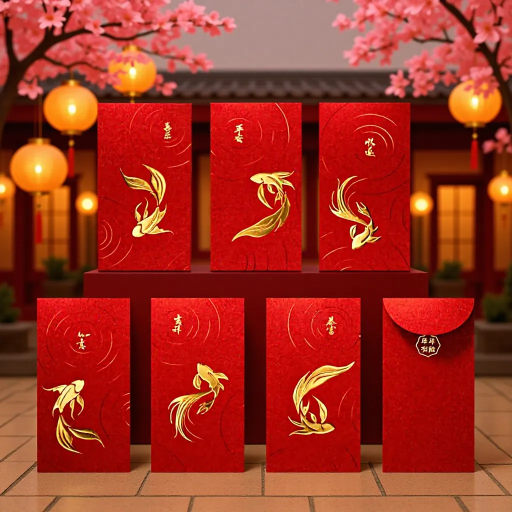Chinese Style Creative New Year Red Envelope 8pcs/sets