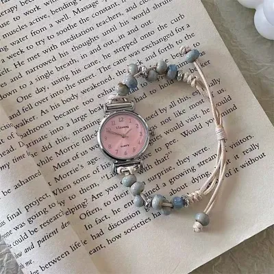 Antique Vintage Full Rhinestone Adjustable Bracelet Watch for Women Light Luxury Heart Geometric Alloy
