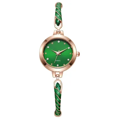 Antique Vintage Full Rhinestone Adjustable Bracelet Watch for Women Light Luxury Heart Geometric Alloy