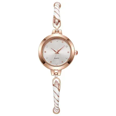 Antique Vintage Full Rhinestone Adjustable Bracelet Watch for Women Light Luxury Heart Geometric Alloy