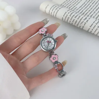 Antique Vintage Full Rhinestone Adjustable Bracelet Watch for Women Light Luxury Heart Geometric Alloy