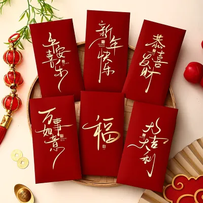 Happy New Year Chinese Style Red Envelope 6pcs/sets