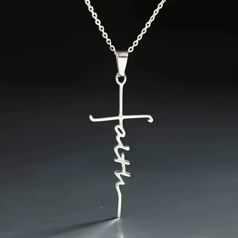 Simple Cross Stainless Steel Necklace